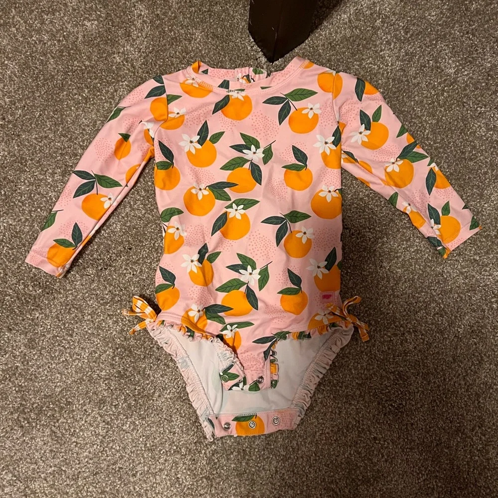 Pink Floral‎ Kids Swimwear